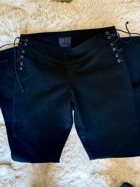 Ralph Lauren Black Label Women's Side Lace Jeans, Size 4 EUC